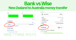 Bank vs Wise - New Zealand to Australia money tranfer