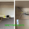DIY under desk cable management tray for under NZ $10 DIY under desk cable management tray NZ before and after