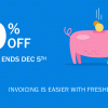 The FreshBooks cloud accounting software 50% off discount offer FreshBooks-50-Off