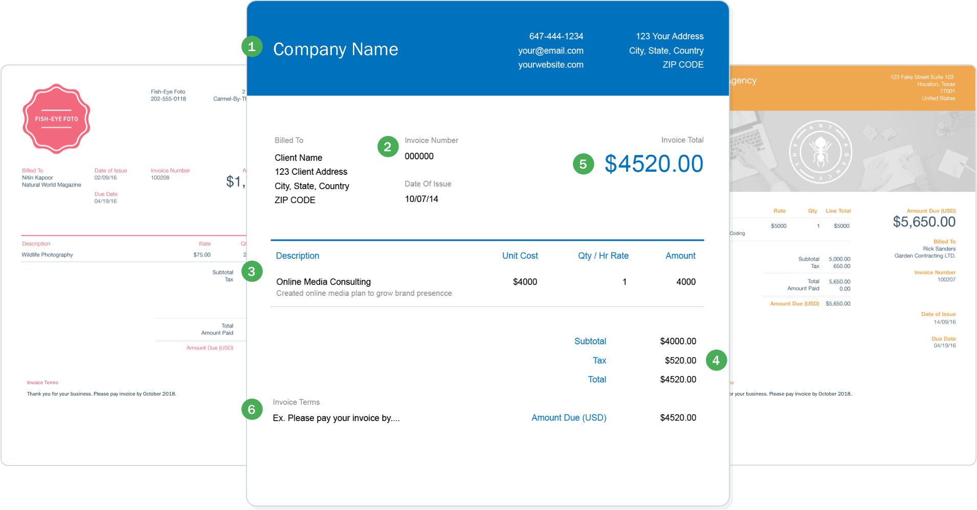 Free Invoice Templates From FreshBooks - Ninetynine Ways