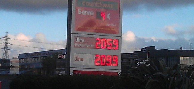 Shell Fuel Price Board - 274 Ti Rakau Drive