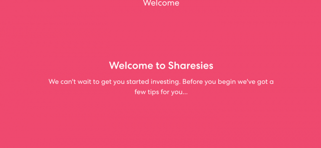 Starting my investing journey with Sharesies Welcome to Sharesies sign up greeting